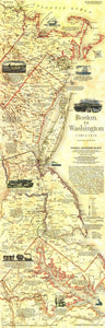 Boston To Washington Circa 1830 Map