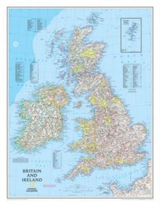 National Geographic Britain and Ireland Wall Map