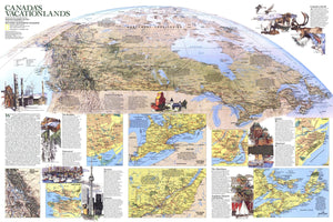 Canada Vacationlands Map 1985