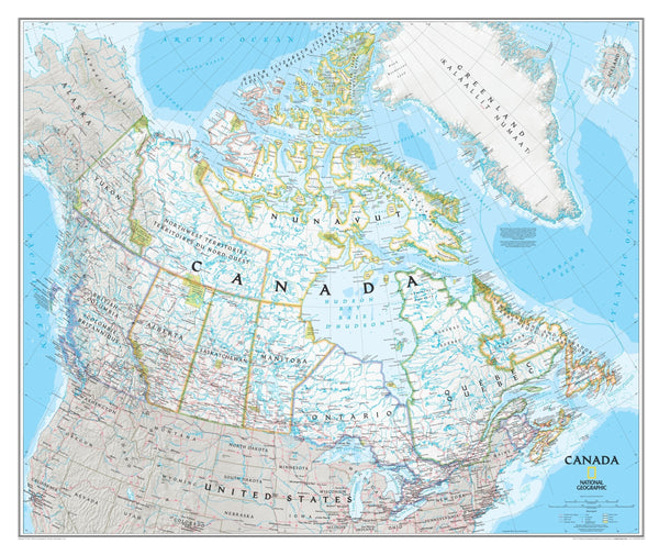 National Geographic Canada Wall Map Maps.com