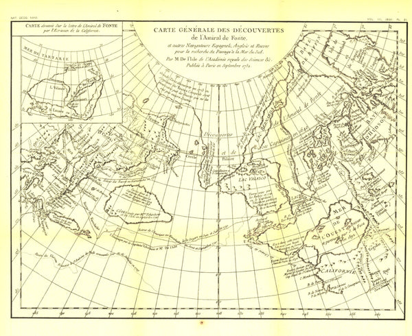 Carte Generale Des Decouvertes De Lamiral De Fonte Map Maps.com