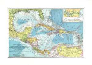 Central America, Cuba, Porto Rico, And The Islands Of The Caribbean Sea