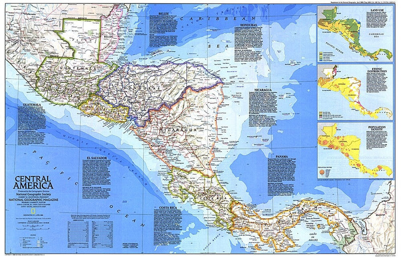 Central America Map 1986 Maps.com