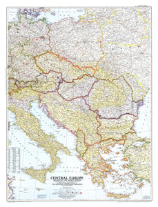 Central Europe Map 1951