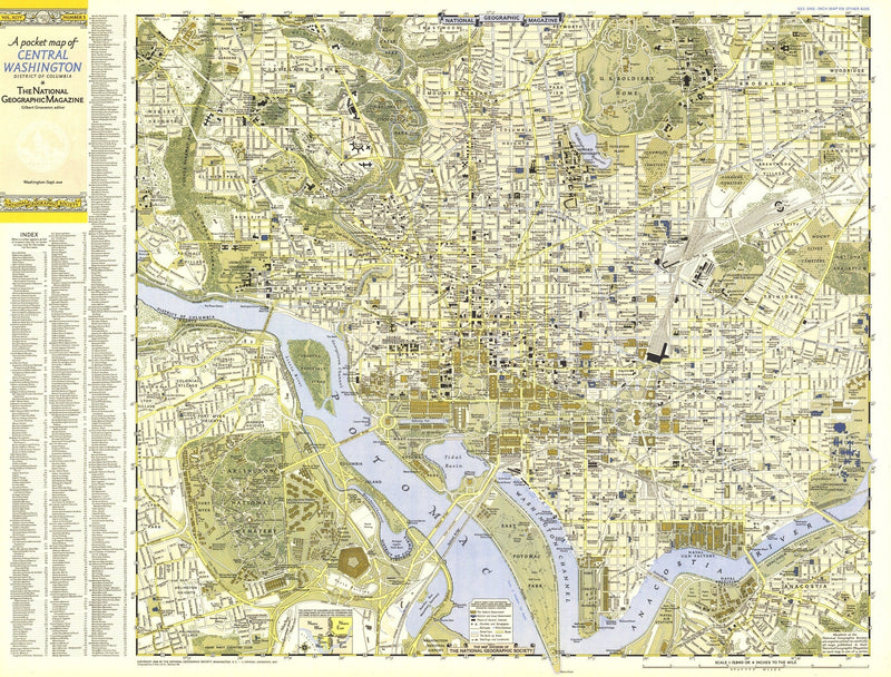 Central Washington, District Of Columbia Map 1948 Maps.com