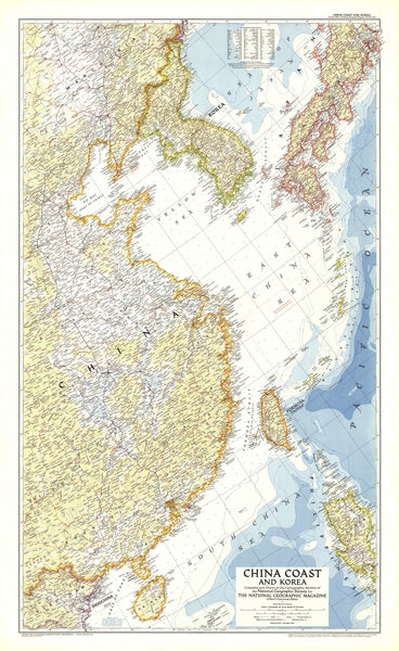 China Coast And Korea Map 1953 Maps.com