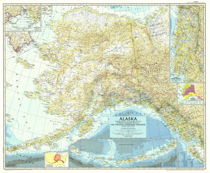 Alaska Map 1956 Maps.com