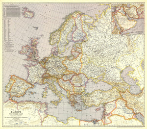 Europe, And The Near East Map 1943