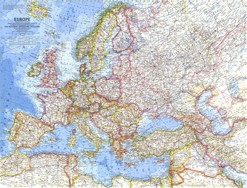 Europe Map 1962 Maps.com