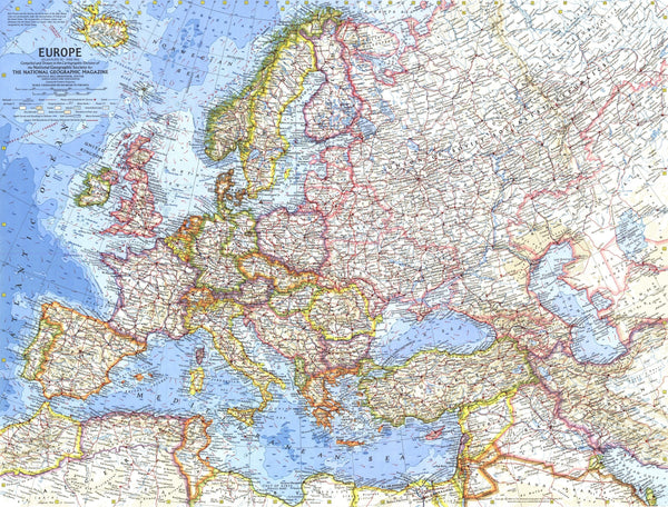 Europe Map 1962 Maps.com