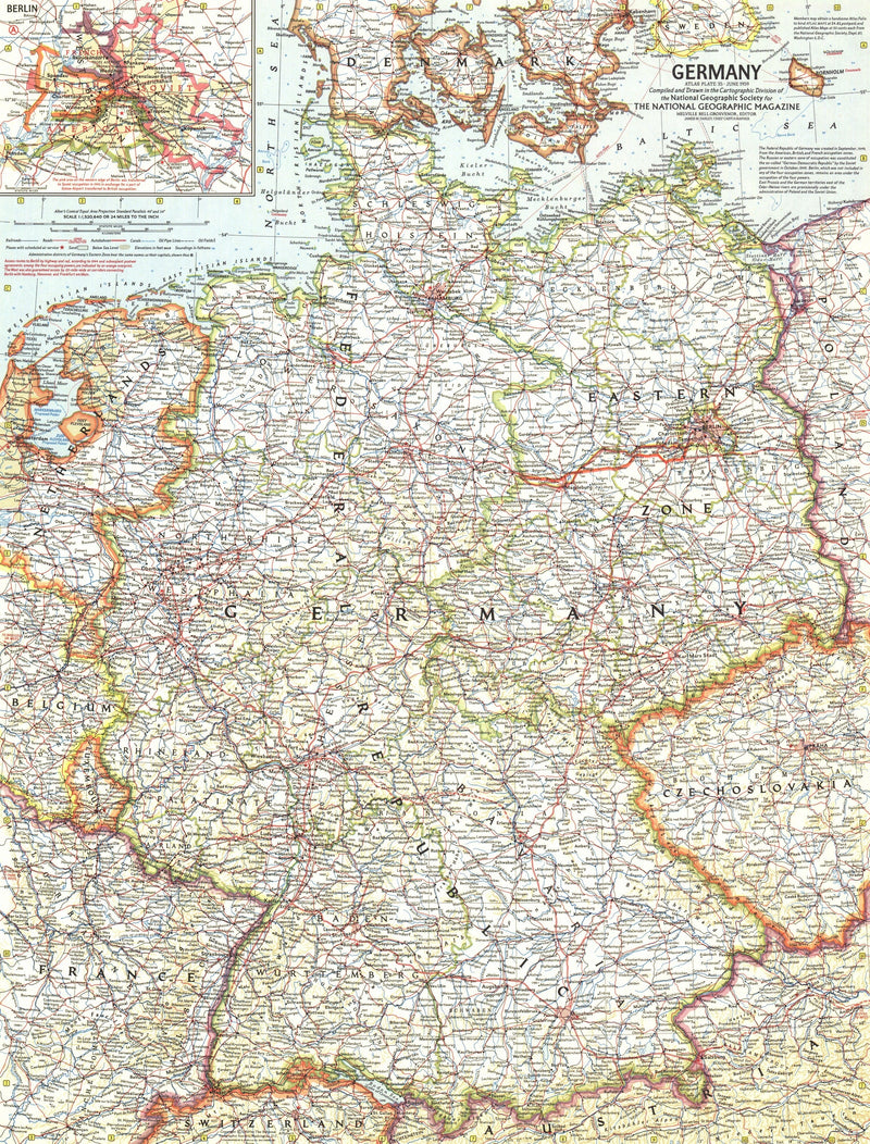 Germany Map 1959 Maps.com