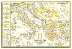 Classical Lands Of The Mediterranean Map 1949