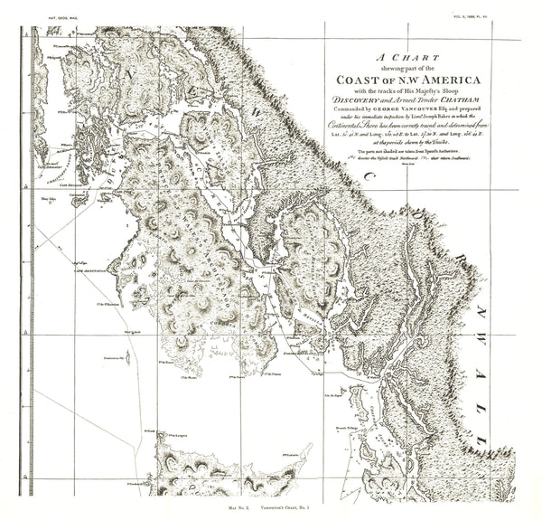 Coast Of Northwest America Map 1899 "Chart 2" Maps.com