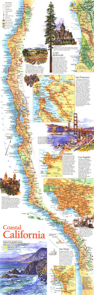 Coastal California Map 1993 Maps.com