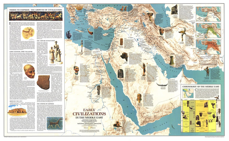Early Civilizations In The Middle East Map 1978 Maps.com