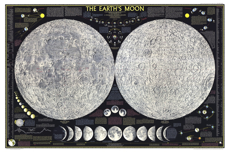 Earths Moon Map 1969 Maps.com