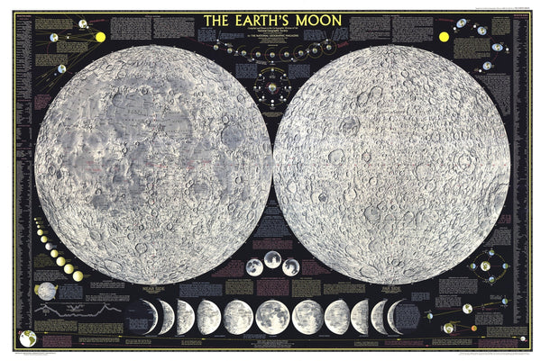 Earths Moon Map 1969 Maps.com