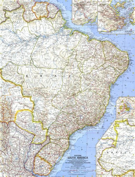 Eastern South America Map 1962 Maps.com