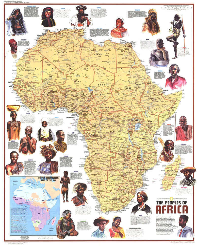 Ethnolinguistic Map Of The Peoples Of Africa Map 1971 Maps.com