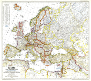 Europe And The Near East Map 1949