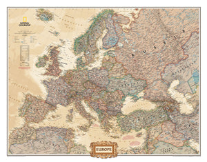 National Geographic Europe Executive Wall Map, 2011