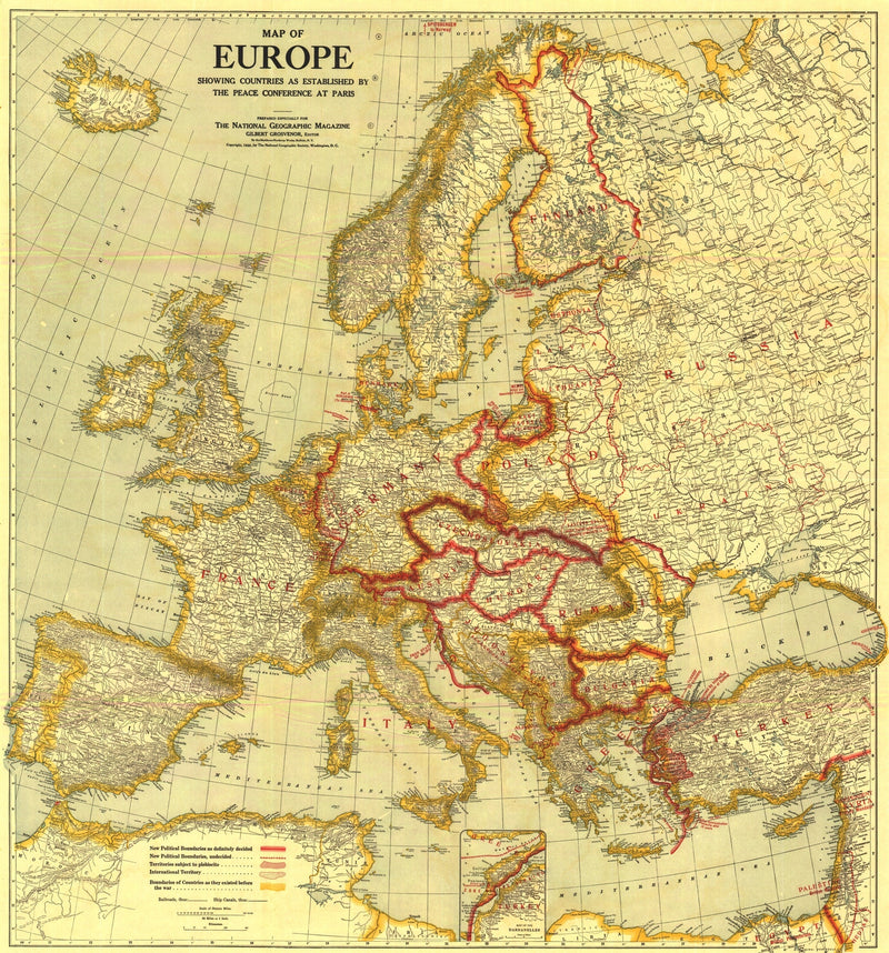 Europe Map 1921 Maps.com