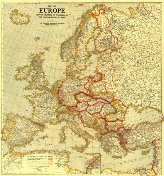 Europe Map 1921 Maps.com