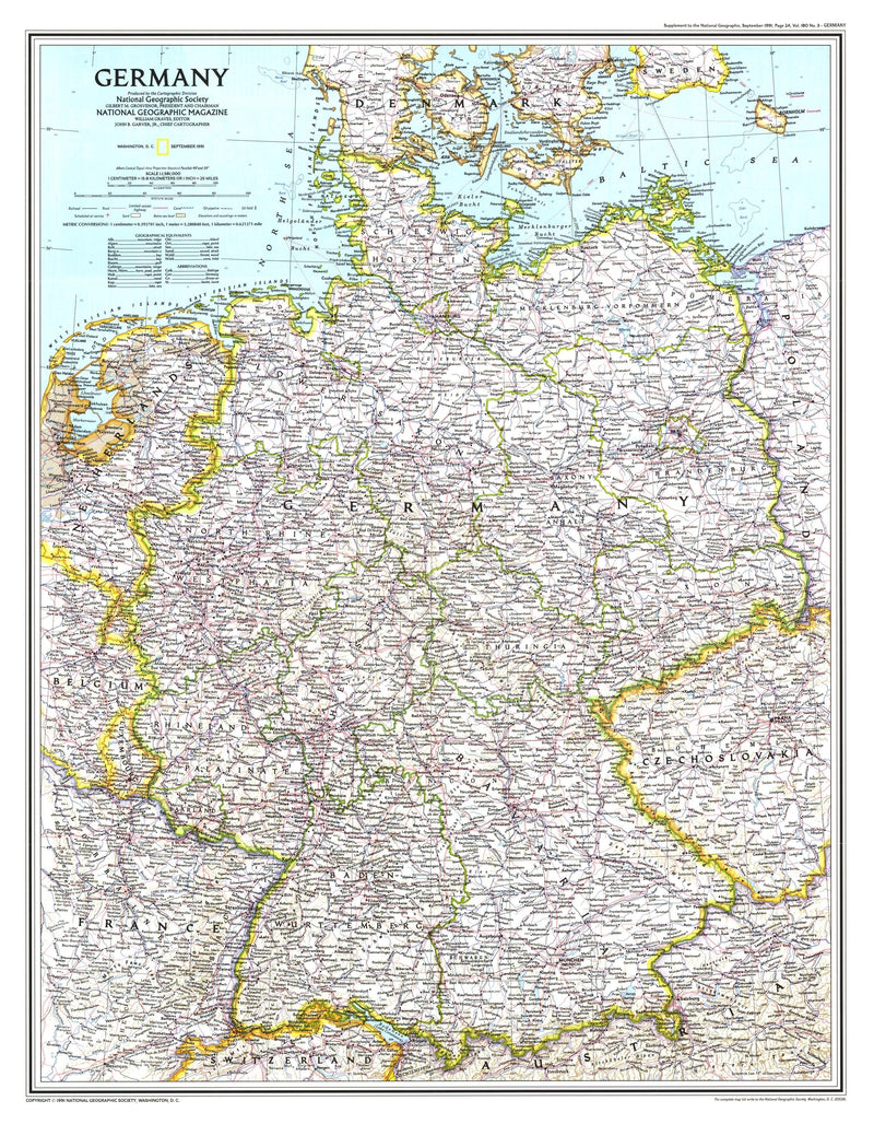 Germany Map 1991 Maps.com