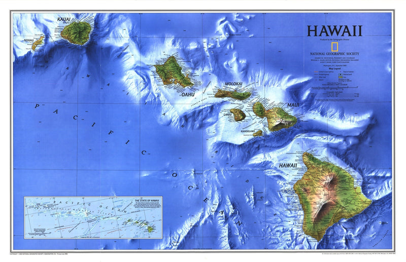 Hawaii Map 1995 Maps.com
