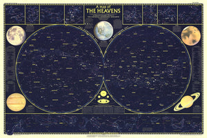 Heavens Map 1957 Side 1