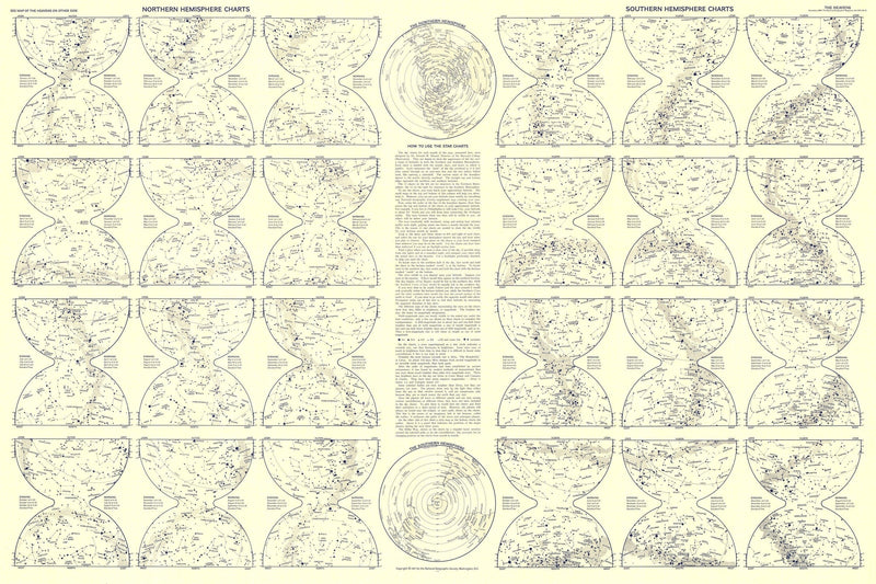 Heavens Map 1957 Side 2 Maps.com