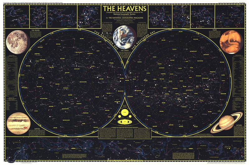 Heavens Map 1970 Maps.com