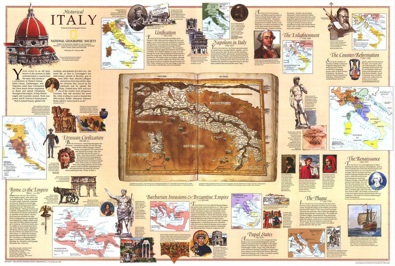 Historical Italy Map 1995 Maps.com
