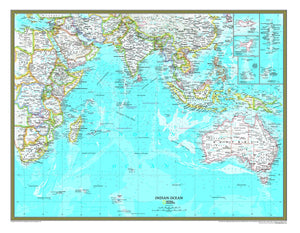 Indian Ocean Map by National Geographic