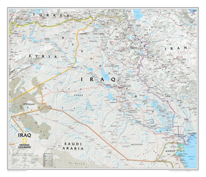 National Geographic Iraq Wall Map