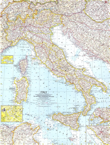 Italy Map 1961 Maps.com