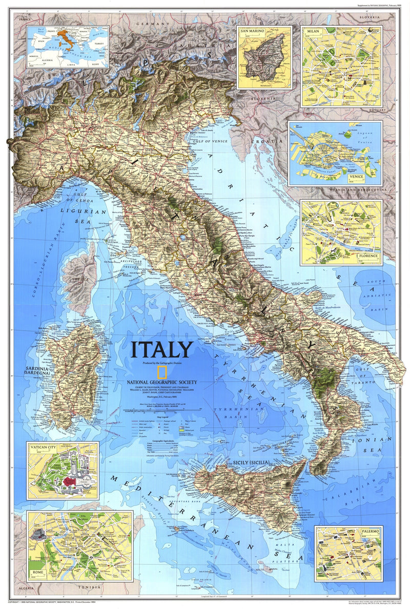 Italy Map 1995 Maps.com