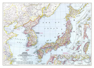 Japan And Korea Map 1945
