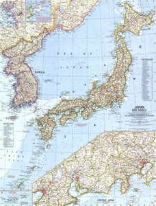 Japan And Korea Map 1960