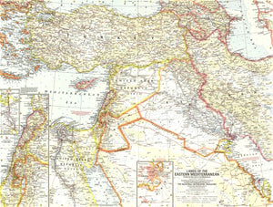 Lands Of The Eastern Mediterranean Map 1959