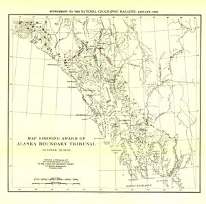 Map Showing Award of Alaska Boundary Tribunal 1896
