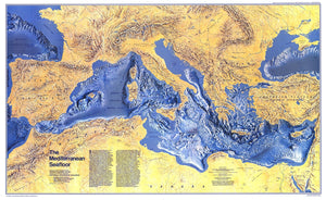 Mediterranean Seafloor Map 1982