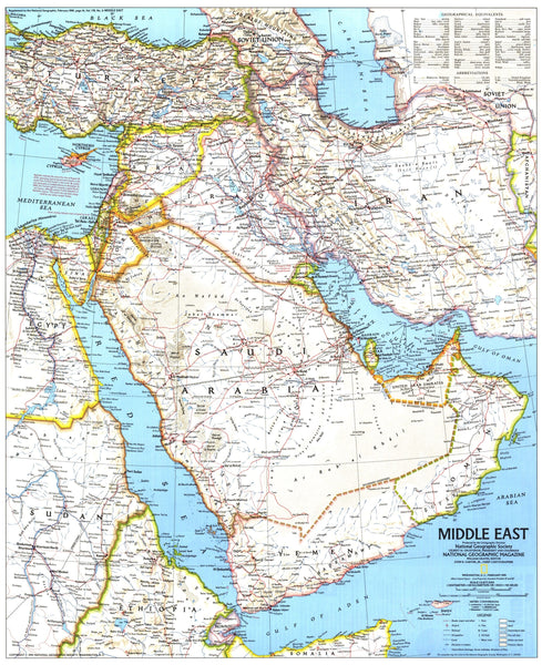 Middle East Map 1991 Maps.com