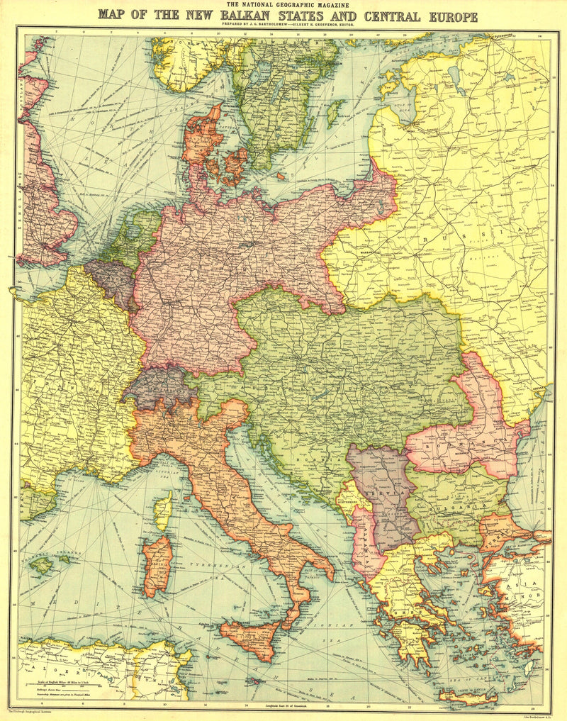 New Balkan States And Central Europe Map 1914 Maps.com