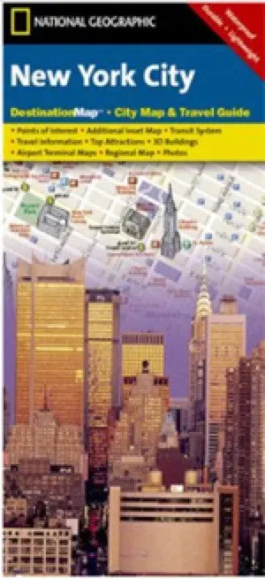 National Geographic New York City, NY Destination Map Eastview