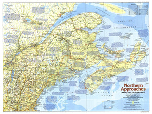 Northern Approaches Maine to the Maritimes Map 1985 Side 1