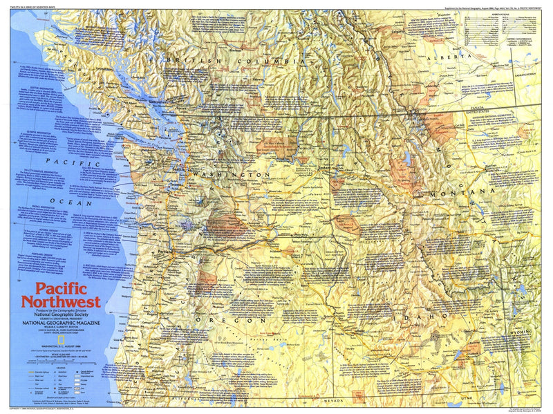 Pacific Northwest Map 1986 Side 1 Maps.com