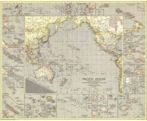 Pacific Ocean Map 1936