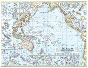 Pacific Ocean Map 1952