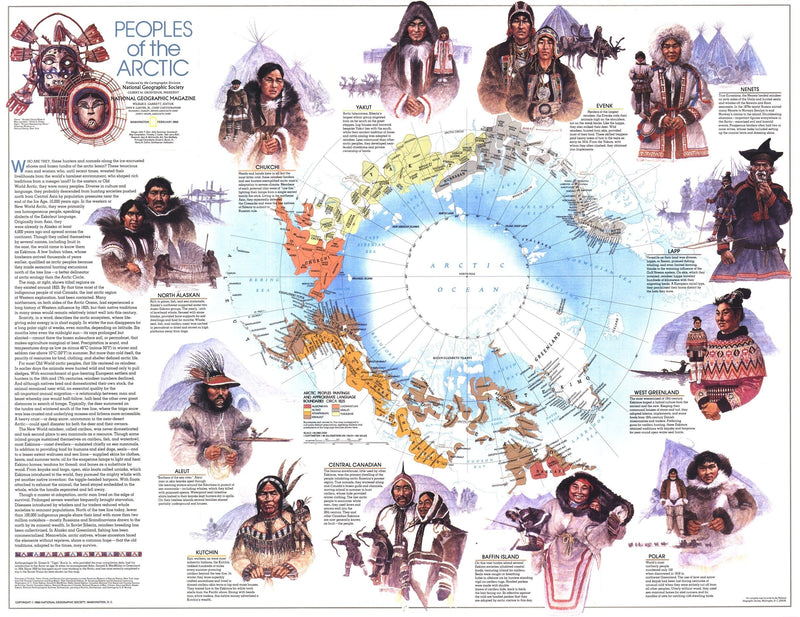 Peoples Of The Arctic Map 1983 Maps.com